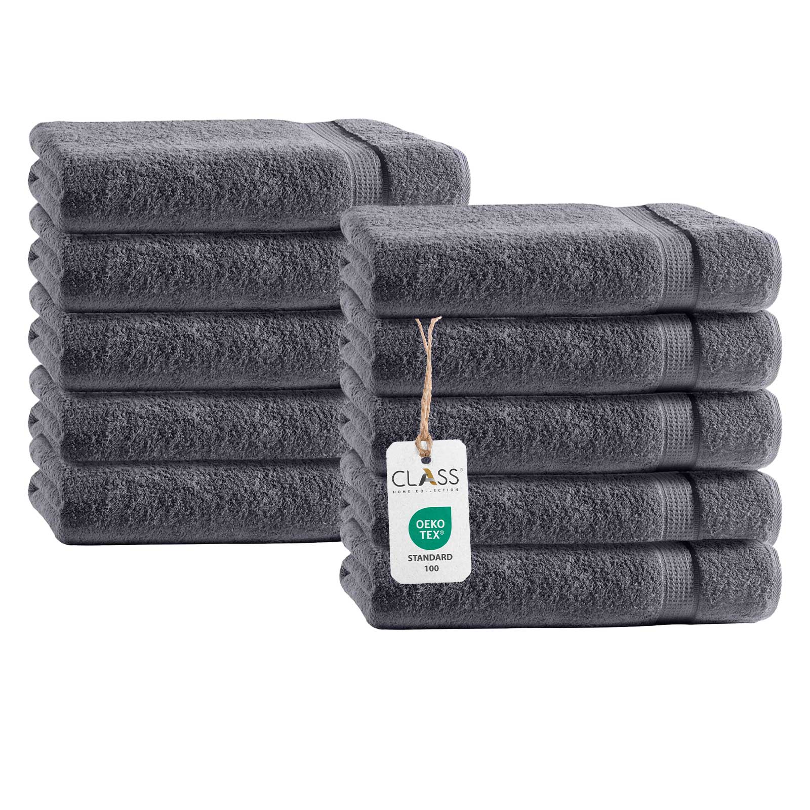 Handtuch 10er Set Premium Frottee 100% Baumwolle 500g/m&sup2; Gästetücher Duschtücher